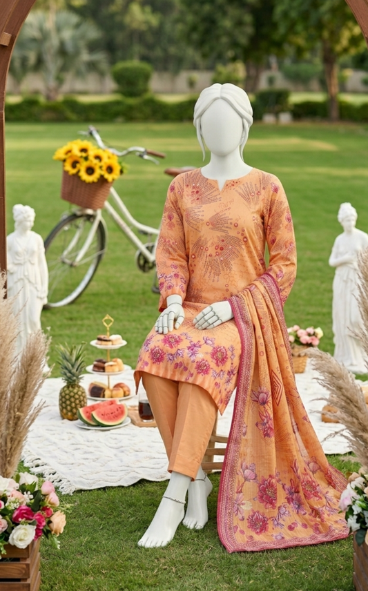 Printed Lawn Unstitched 3 Piece - 12400301