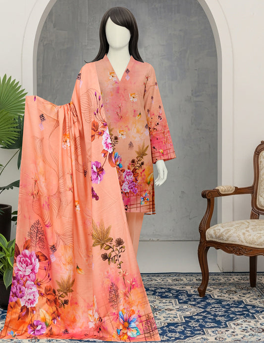 Printed Viscose Unstitched 3 Piece - 12040301
