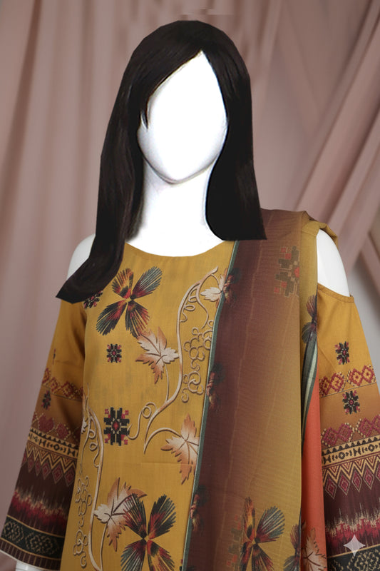 Printed Lawn Unstitched 3 Piece - 11130104