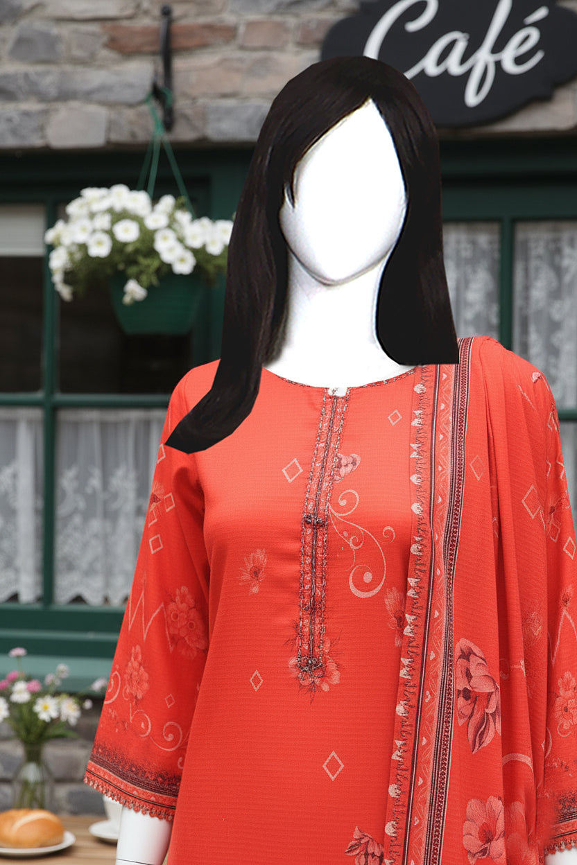 Printed Dhanak Unstitched 3 Piece - 12120111