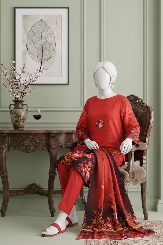 Printed Viscose Unstitched 3 Piece - 12040311