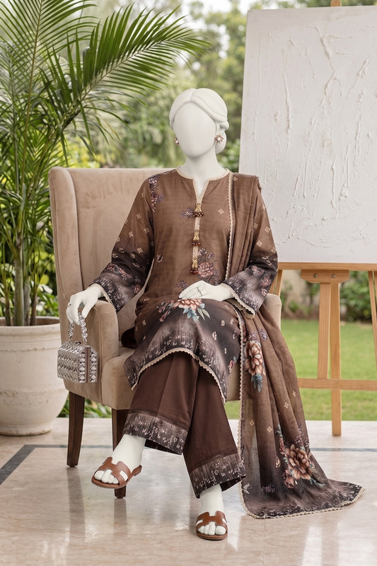 Printed Viscose Unstitched 3 Piece - 12710410