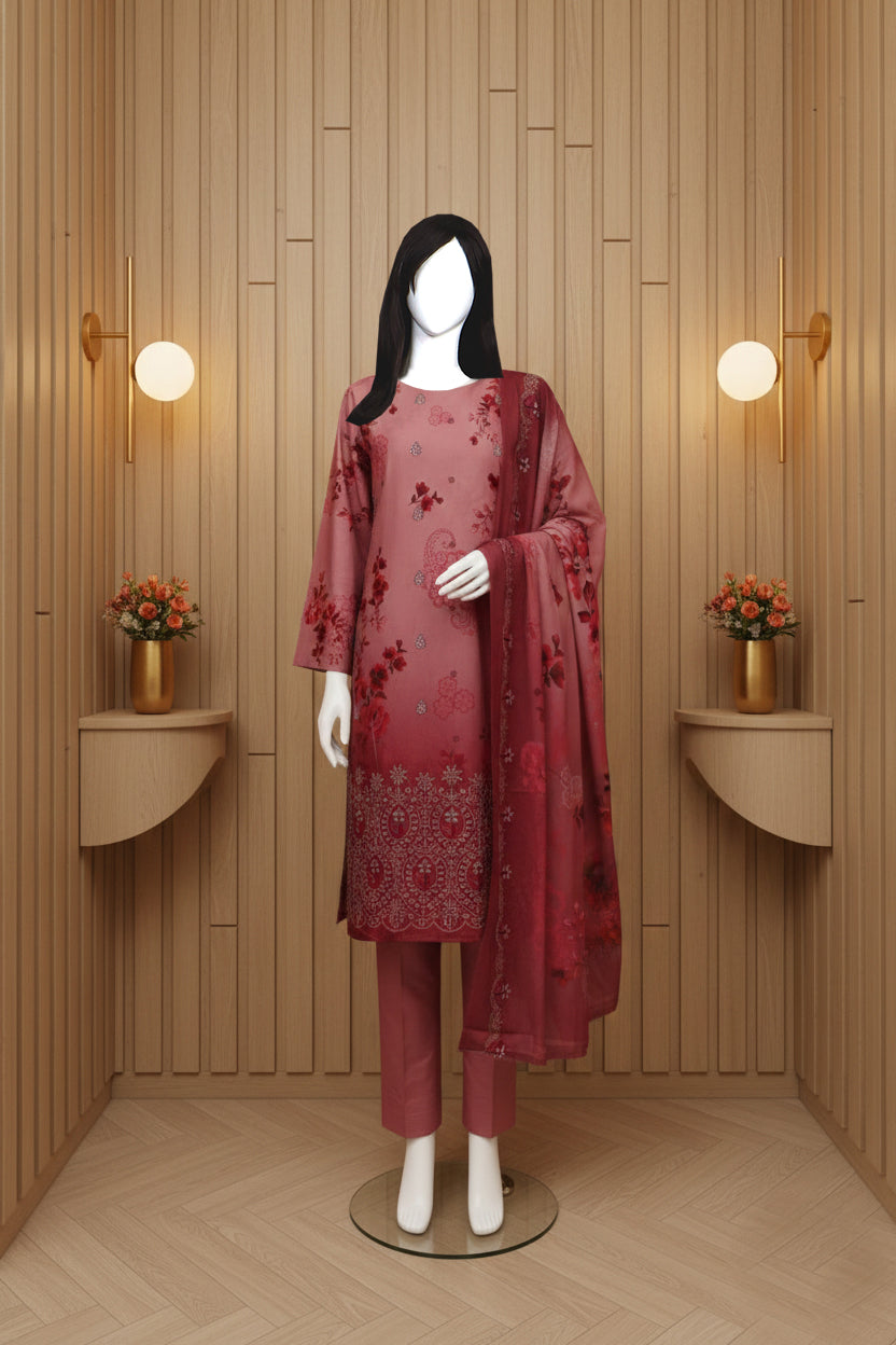 Embroidered Lawn Unstitched 3 Piece - 11250204