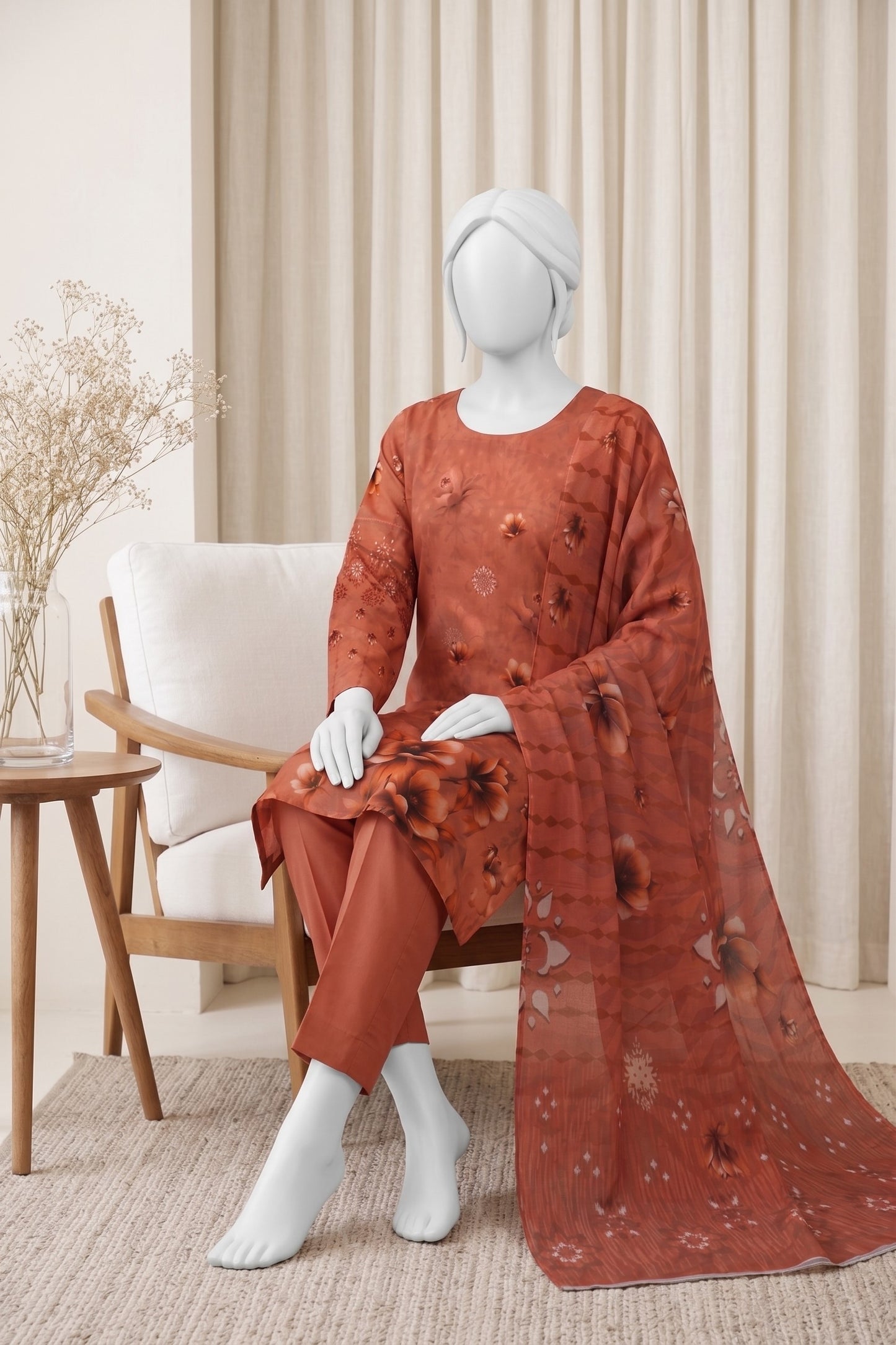 Printed Lawn Unstitched 3 Piece - 124890710
