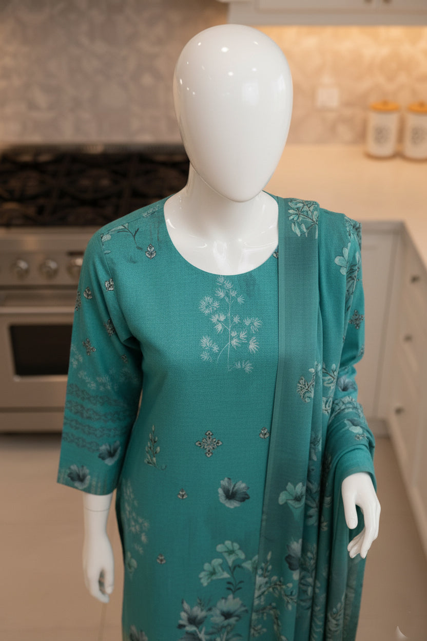 Printed Dhanak Unstitched 3 Piece - 12140210