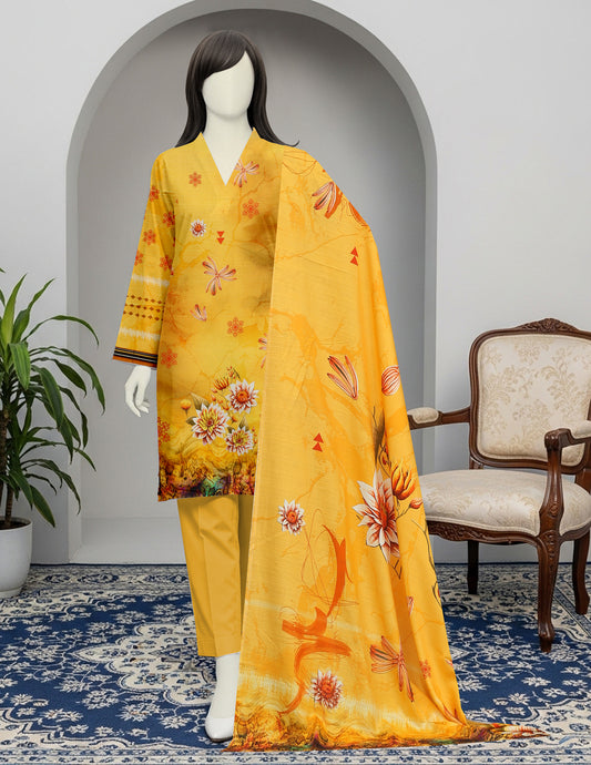 Printed Viscose Unstitched 3 Piece - 12040309