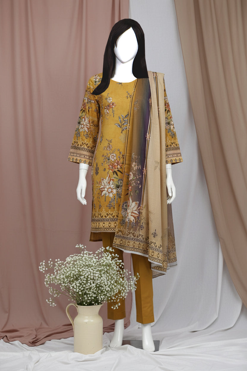 Printed Lawn Unstitched 3 Piece - 11130110