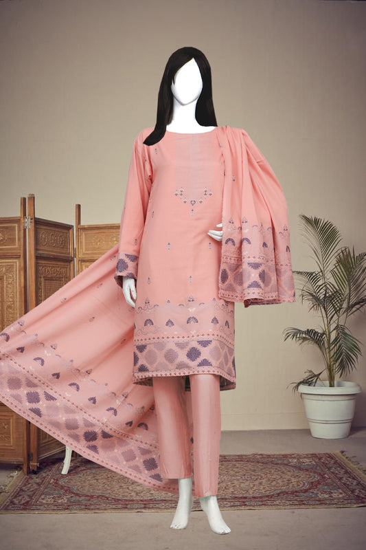 Jayqard karandi Unstitched 3 Piece - 12080505