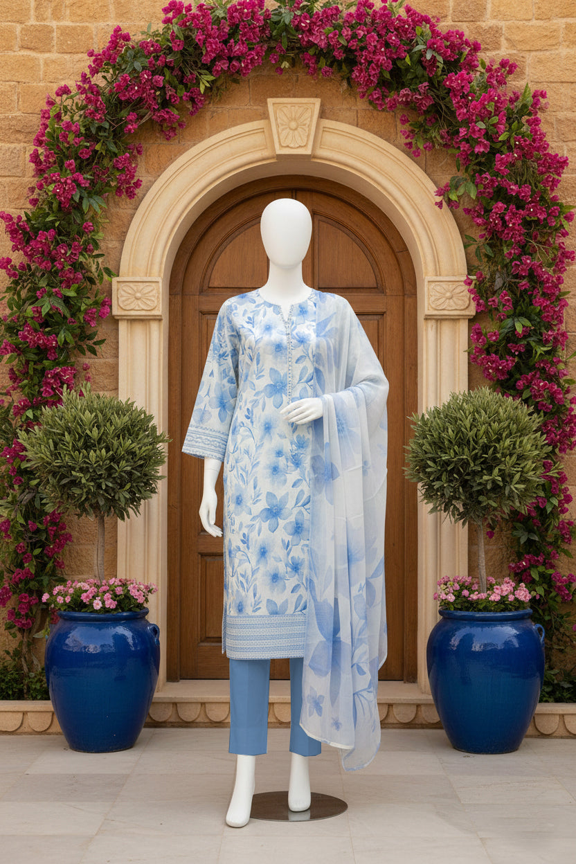 Printed Lawn Unstitched 3 piece - 12340201