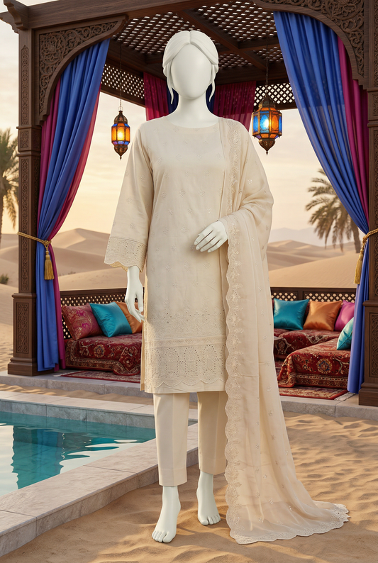 Embroidered Lawn Unstitched 3 Piece - 1126e0102