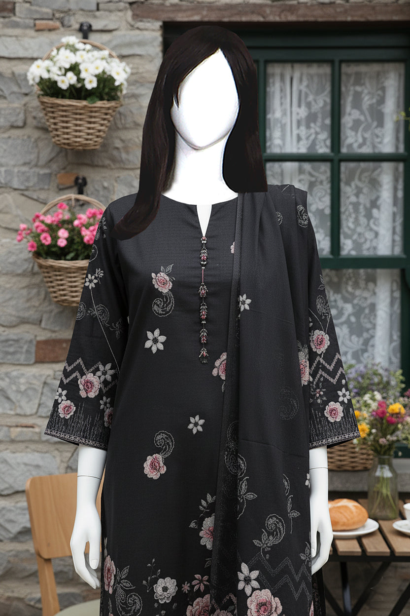 Printed Dhanak Unstitched 3 Piece - 12120103