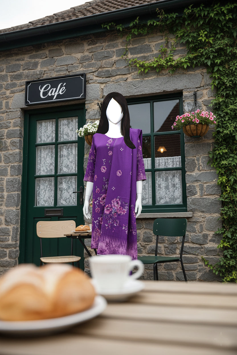 Printed Dhanak Unstitched 3 Piece - 12120105