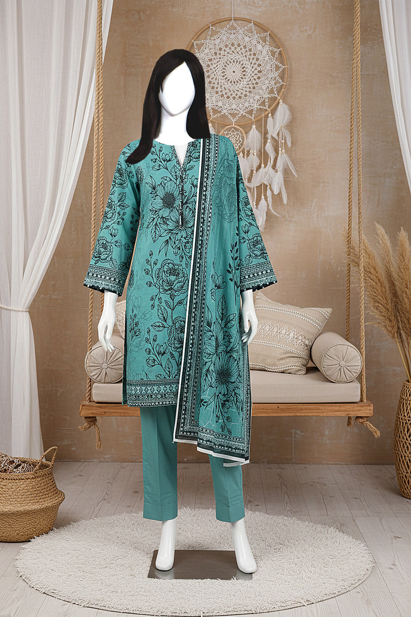 Printed Lawn Unstitched 3 Piece - 12180101
