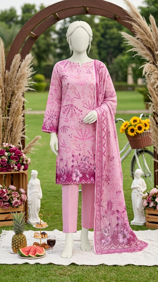 Printed Lawn Unstitched 3 Piece - 12400310