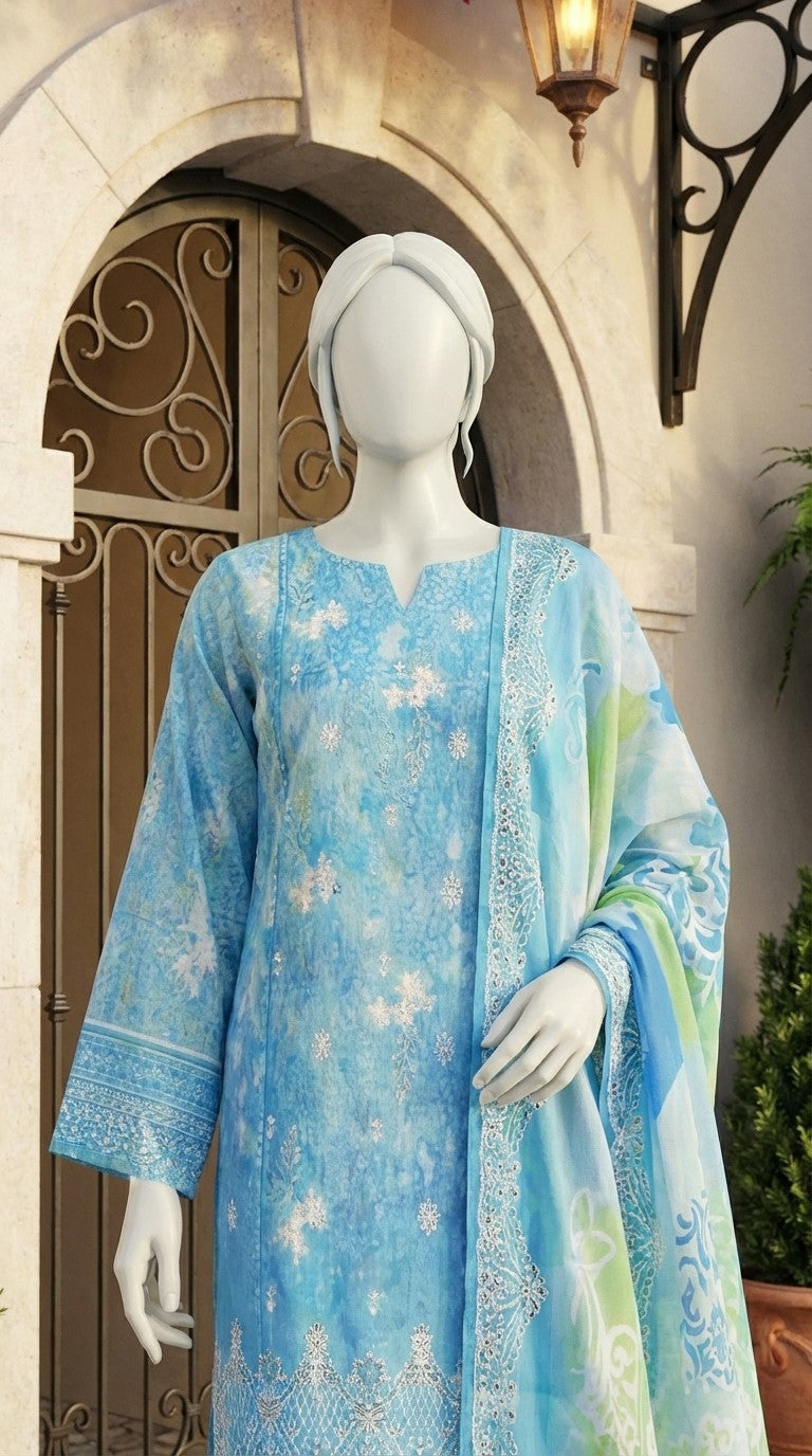 Embroidered Unstitched 3 piece - 11250106
