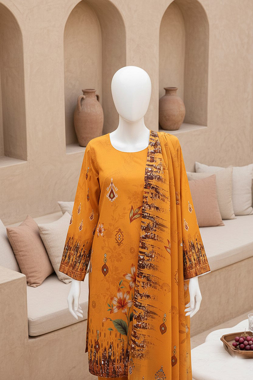 Printed Lawn Unstitched 3 Piece - 12210109