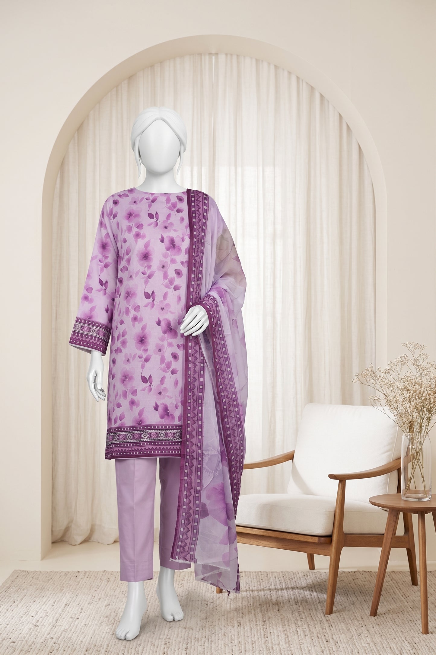 Printed Lawn Unstitched 3 Piece - 12410108