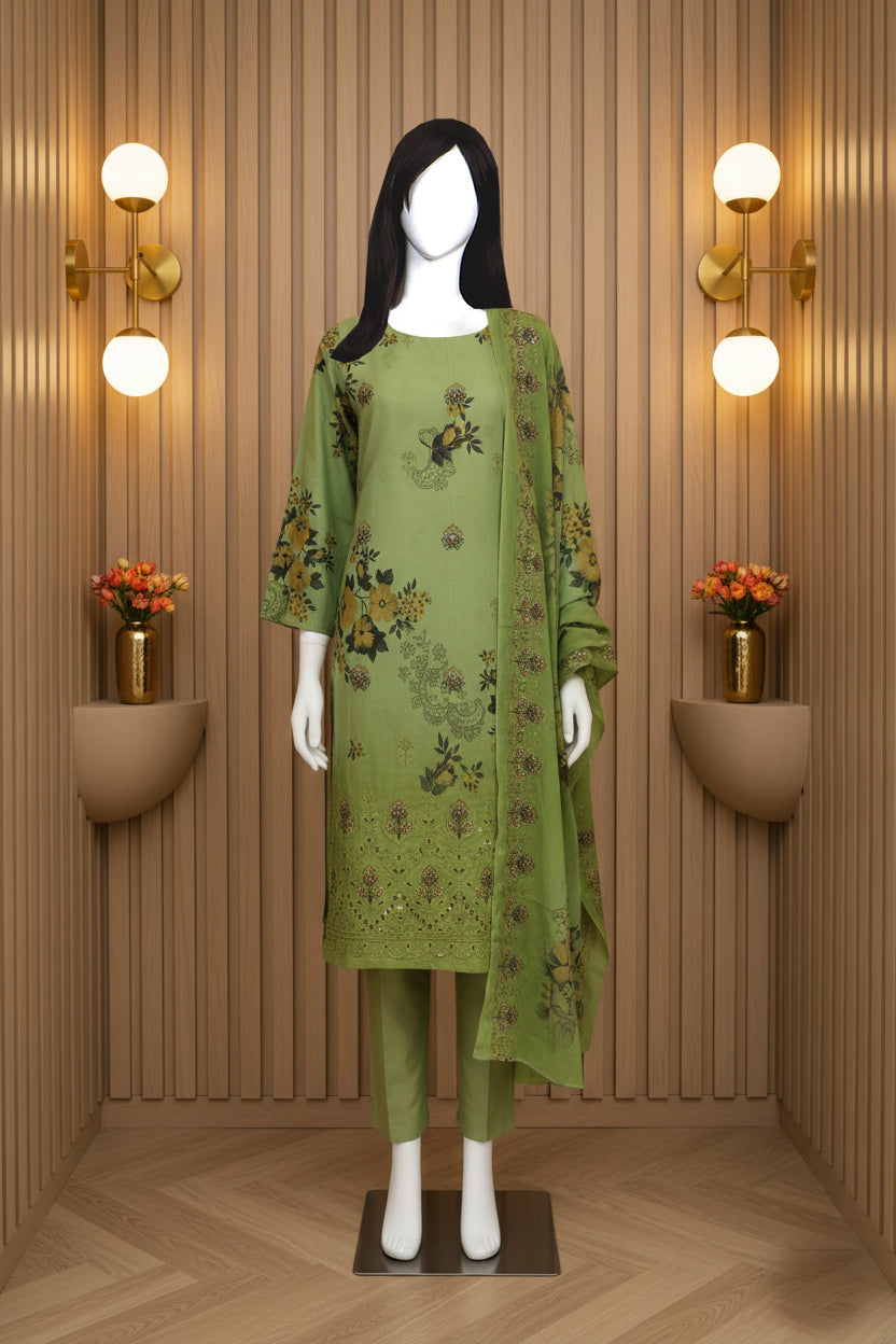 Embroidered Lawn Unstitched 3 Piece - 11250203