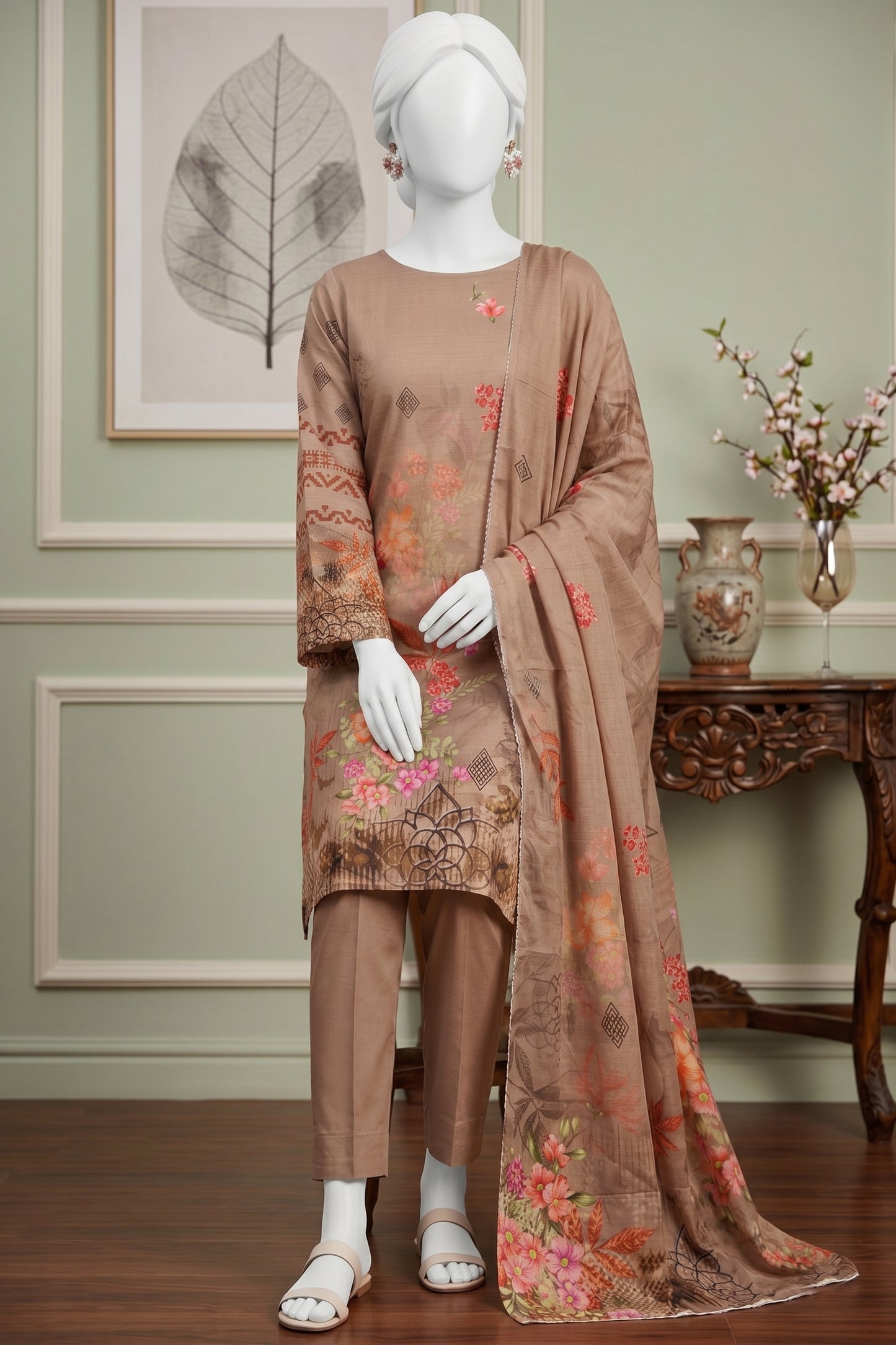 Printed Viscose Unstitched 3 Piece - 12040310