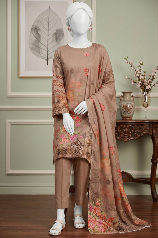 Printed Viscose Unstitched 3 Piece - 12040310