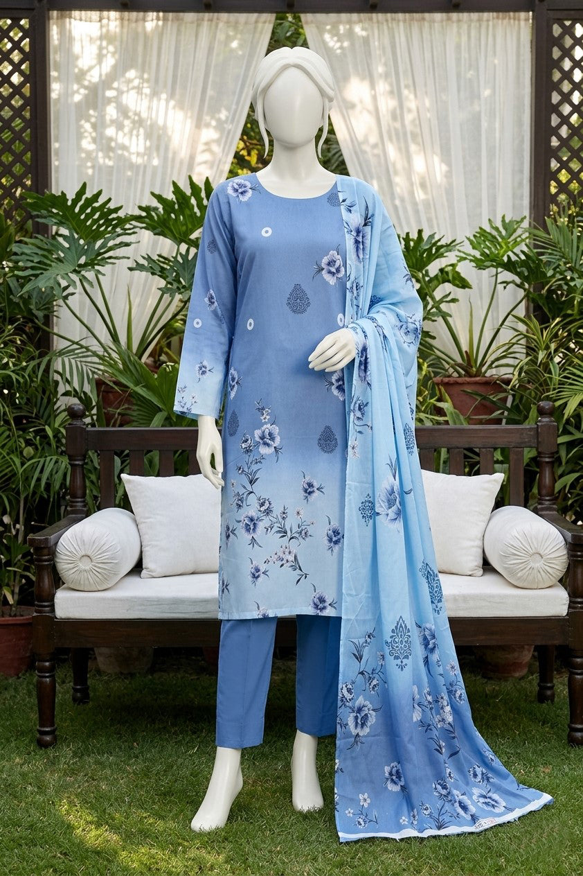 Printed Lawn Unstitched 3 Piece - 12540807