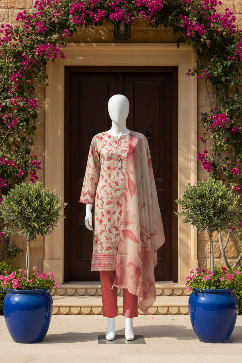 Printed Lawn Unstitched 3 piece - 12340202