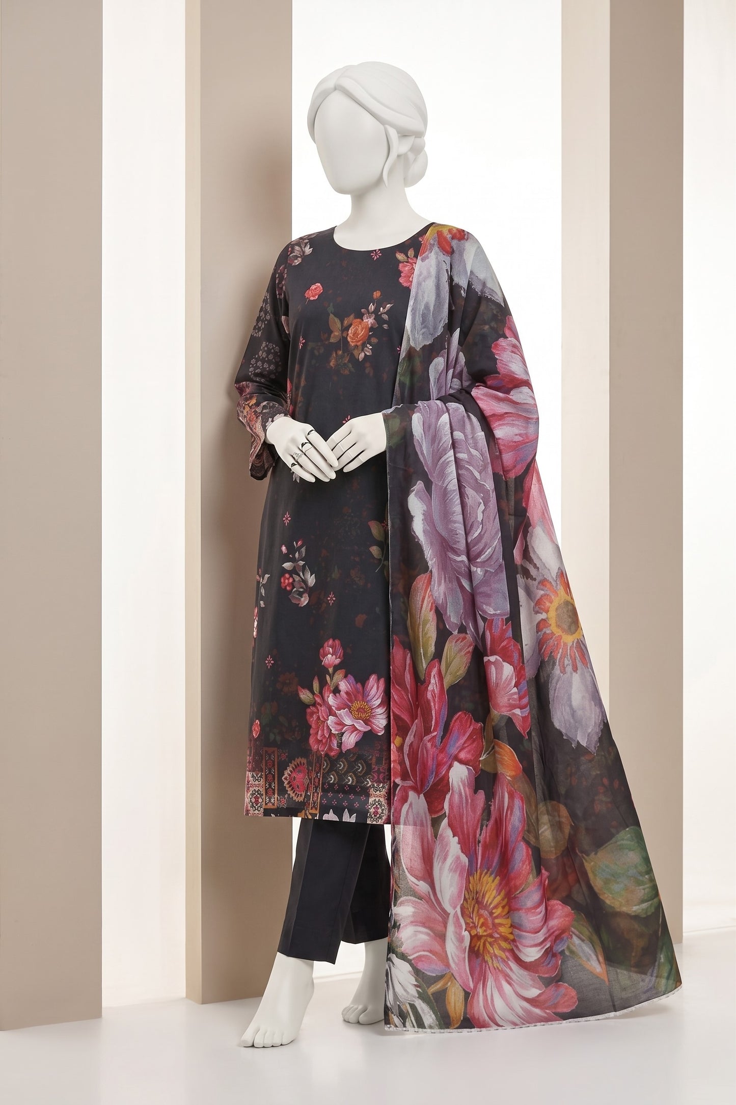 Printed Lawn Unstitched 3 Piece - 12621209