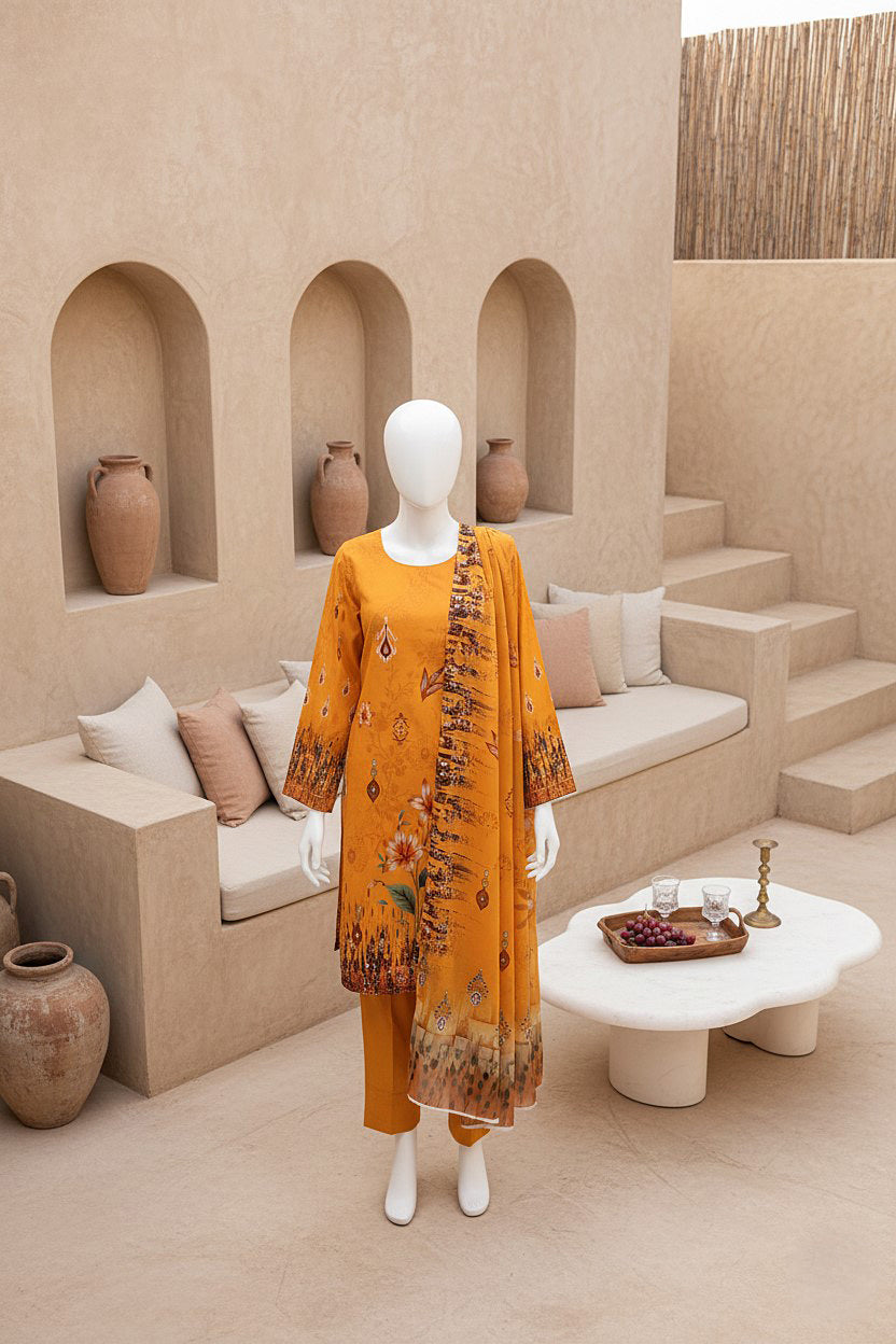 Printed Lawn Unstitched 3 Piece - 12210109