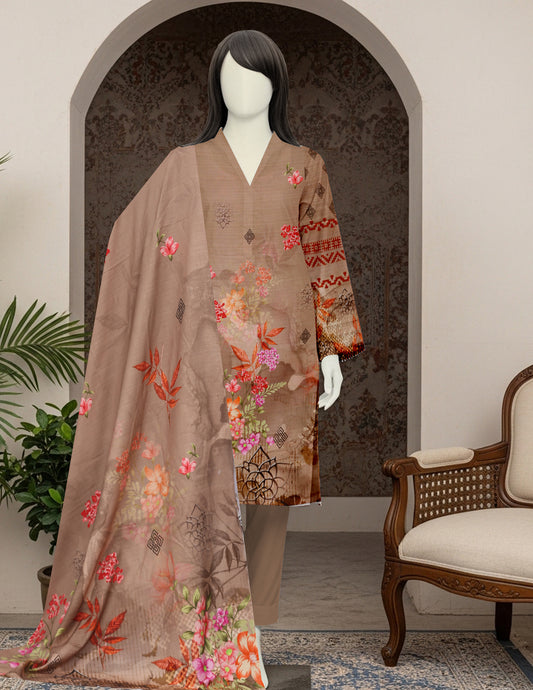 Printed Viscose Unstitched 3 Piece - 12040310