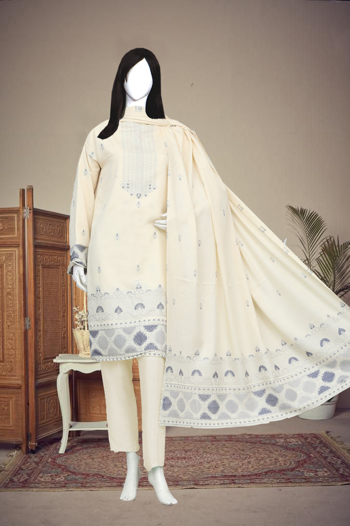 Jayqard karandi Unstitched 3 Piece - 12080504