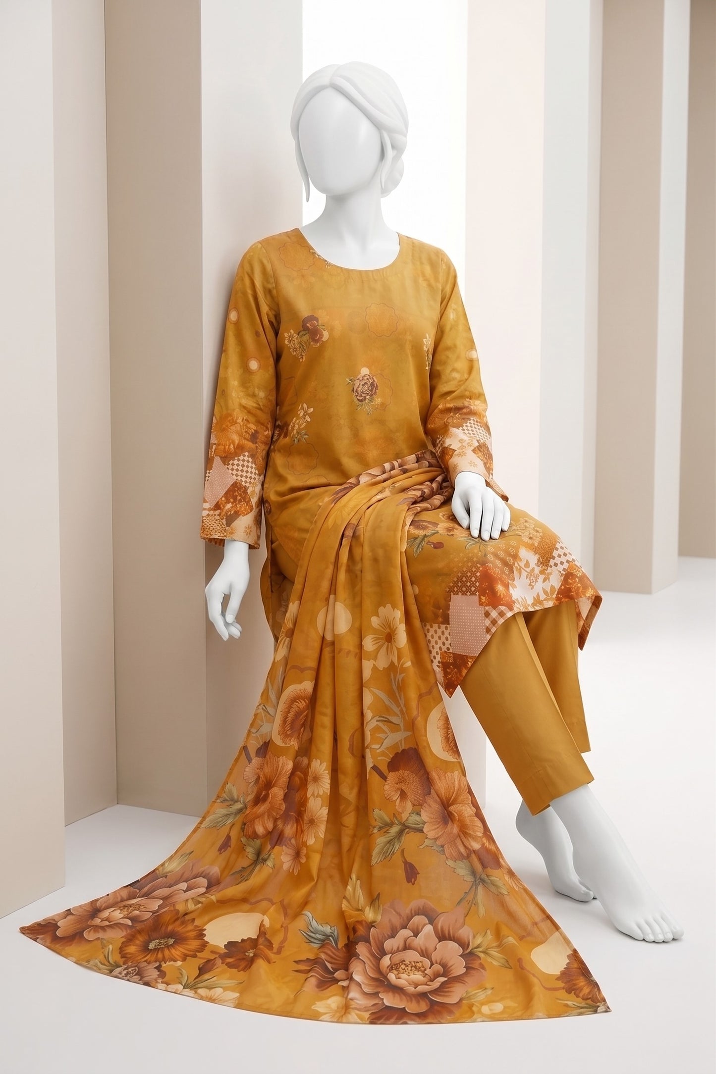 Printed Lawn Unstitched 3 Piece - 12621208