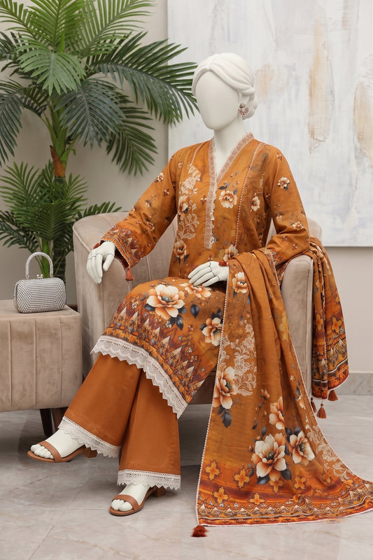 Printed Viscose Unstitched 3 Piece - 12710408