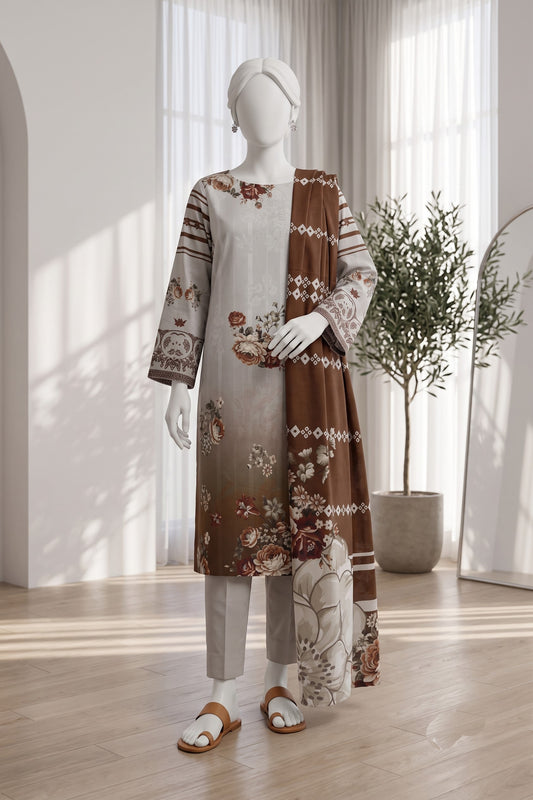 Printed Lawn Unstitched 3 Piece - 12661408