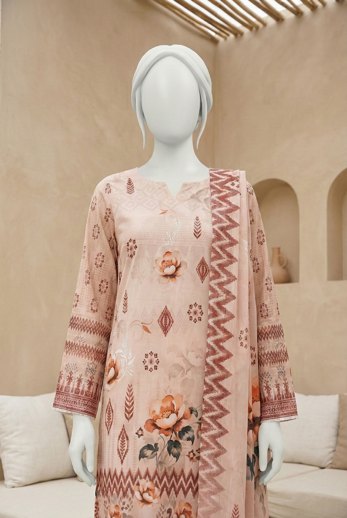 Printed Lawn Unstitched 3 Piece - 12210108