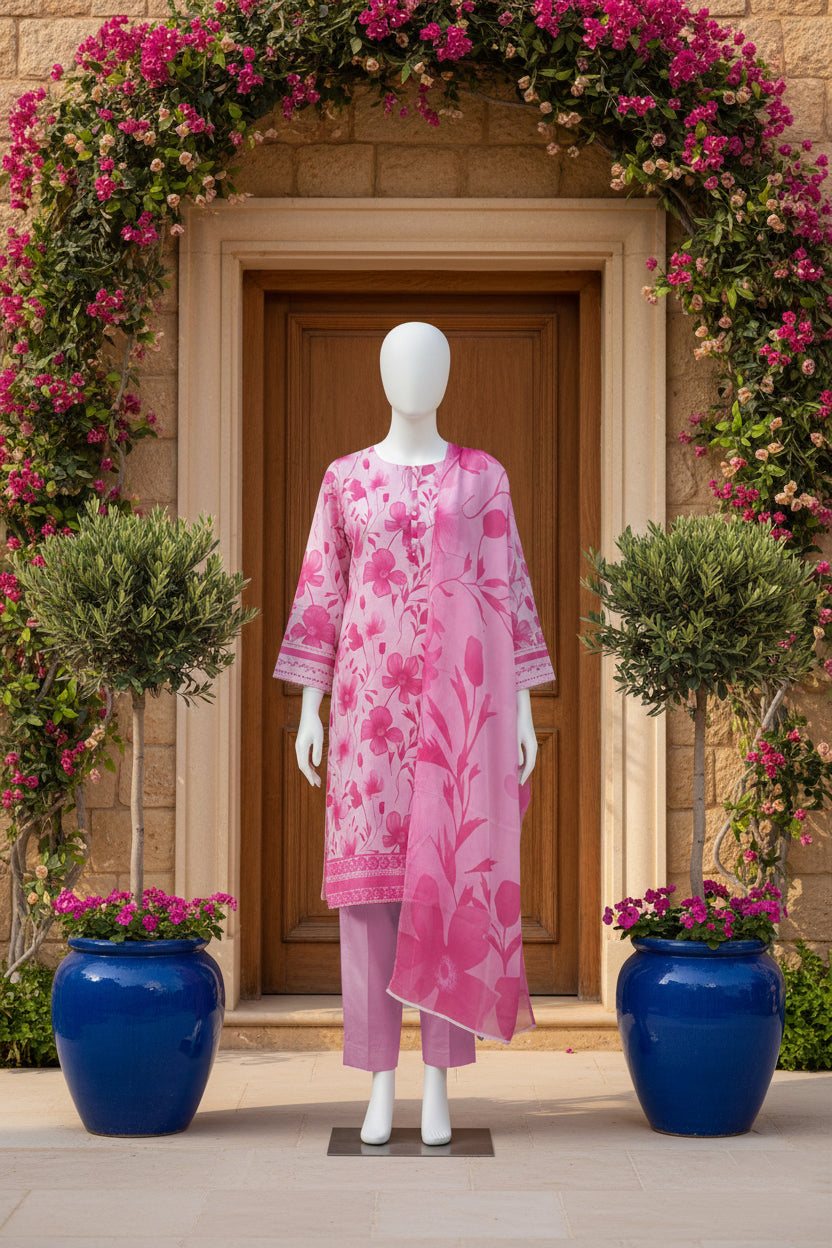 Printed Lawn Unstitched 3 piece - 12340203