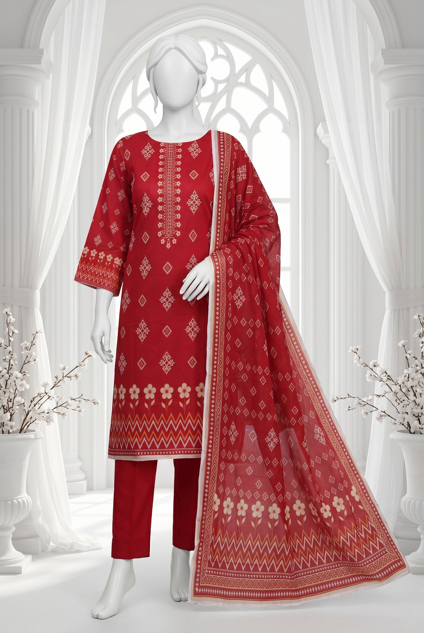 Printed Lawn Unstitched 3 Piece - 12510408