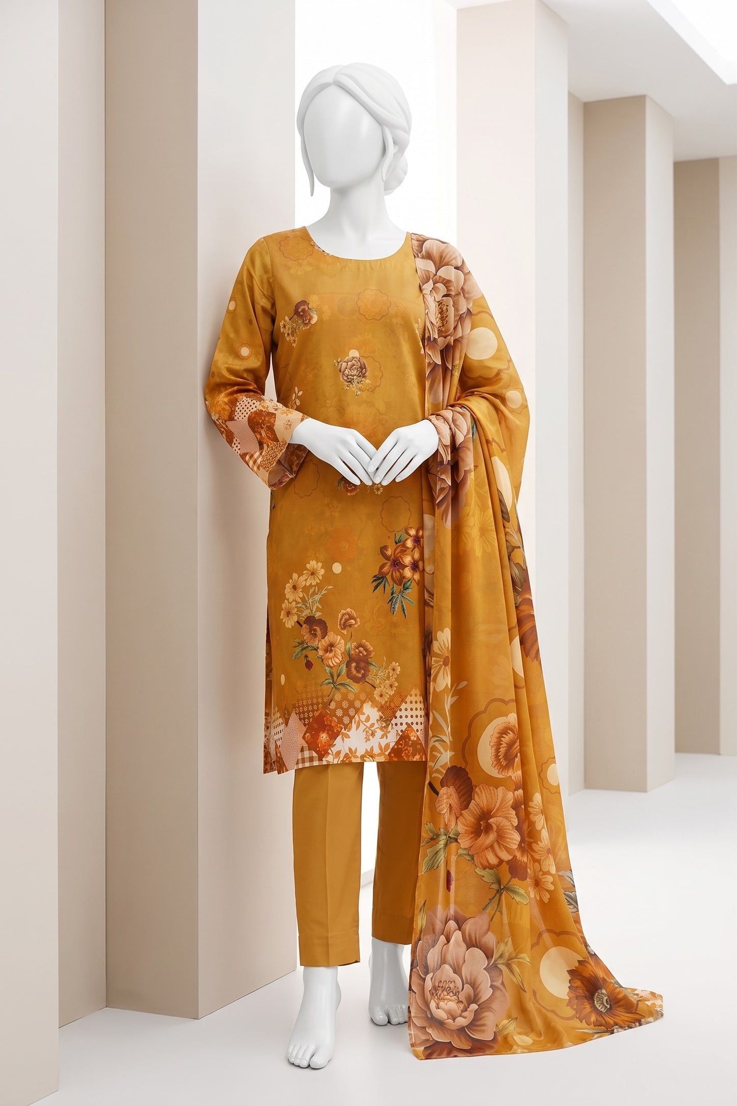 Printed Lawn Unstitched 3 Piece - 12621208