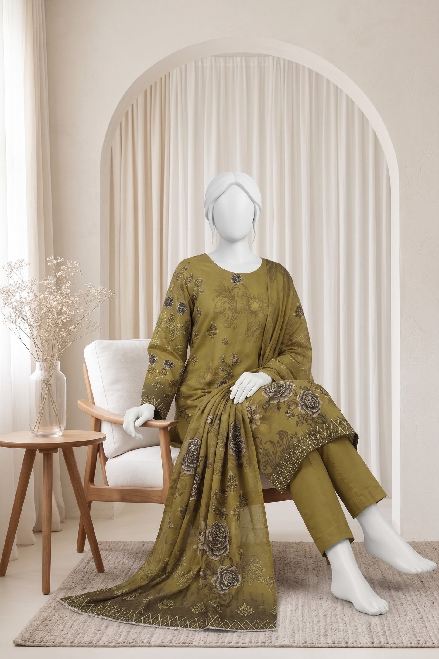 Printed Lawn Unstitched 3 Piece - 124890708