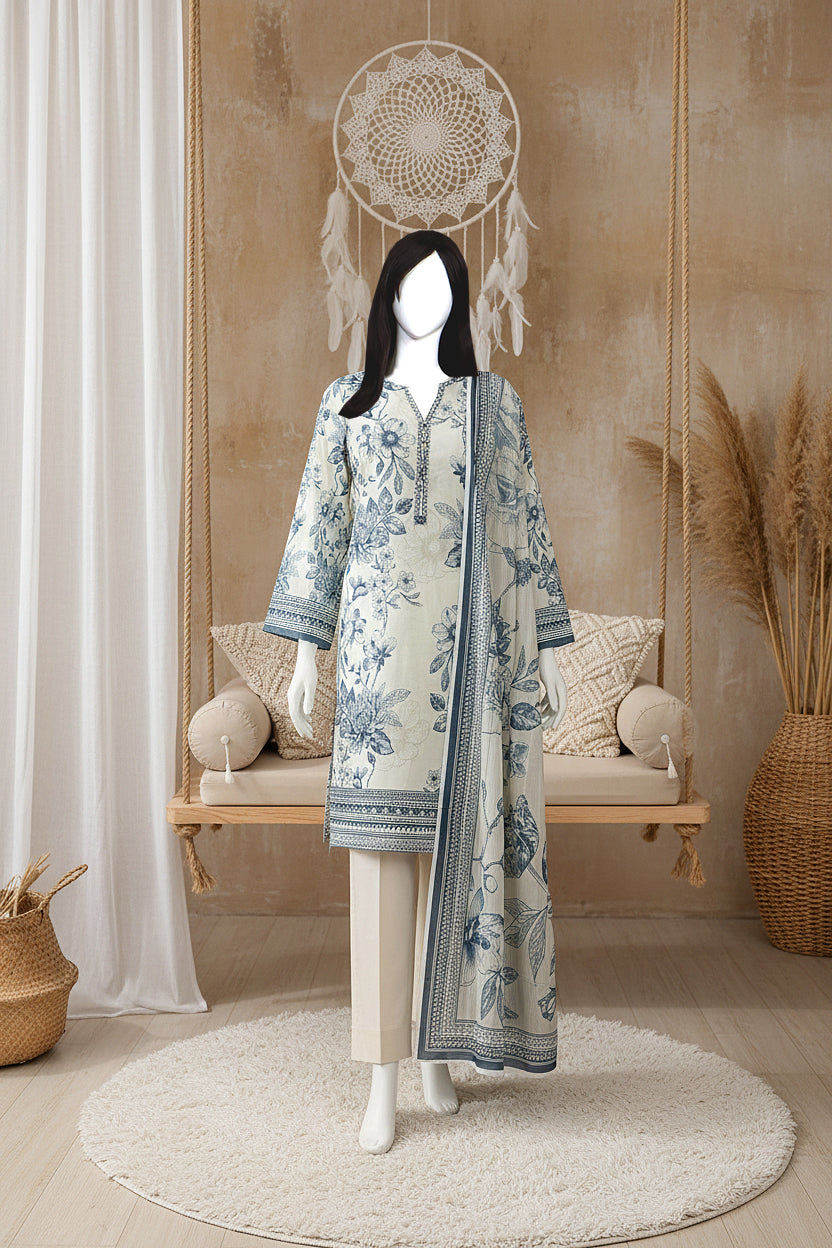 Printed Lawn Unstitched 3 Piece - 12180109