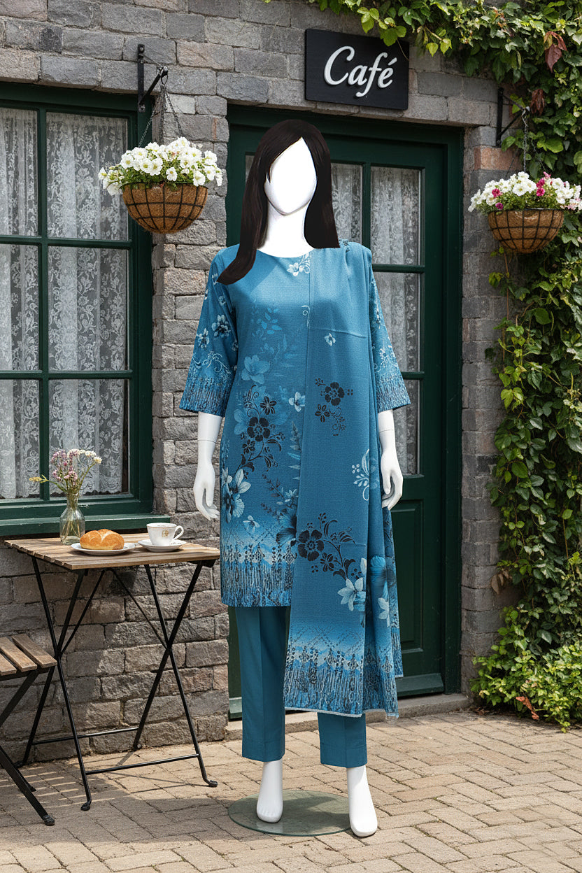 Printed Dhanak Unstitched 3 Piece - 12120112