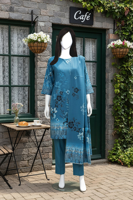 Printed Dhanak Unstitched 3 Piece - 12120112