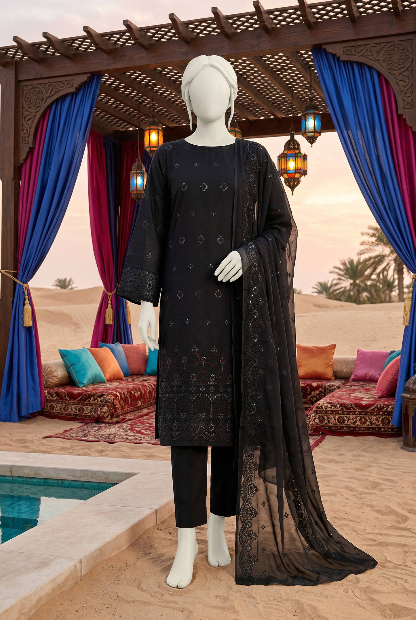 Embroidered Lawn Unstitched 3 Piece - 1126e0104