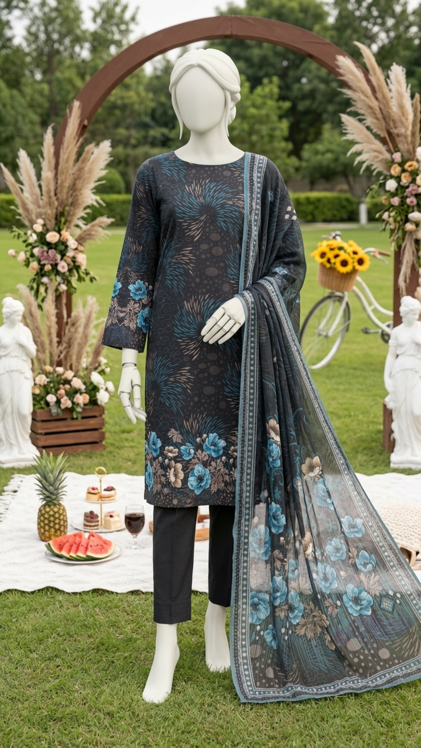 Printed Lawn Unstitched 3 Piece - 12400306