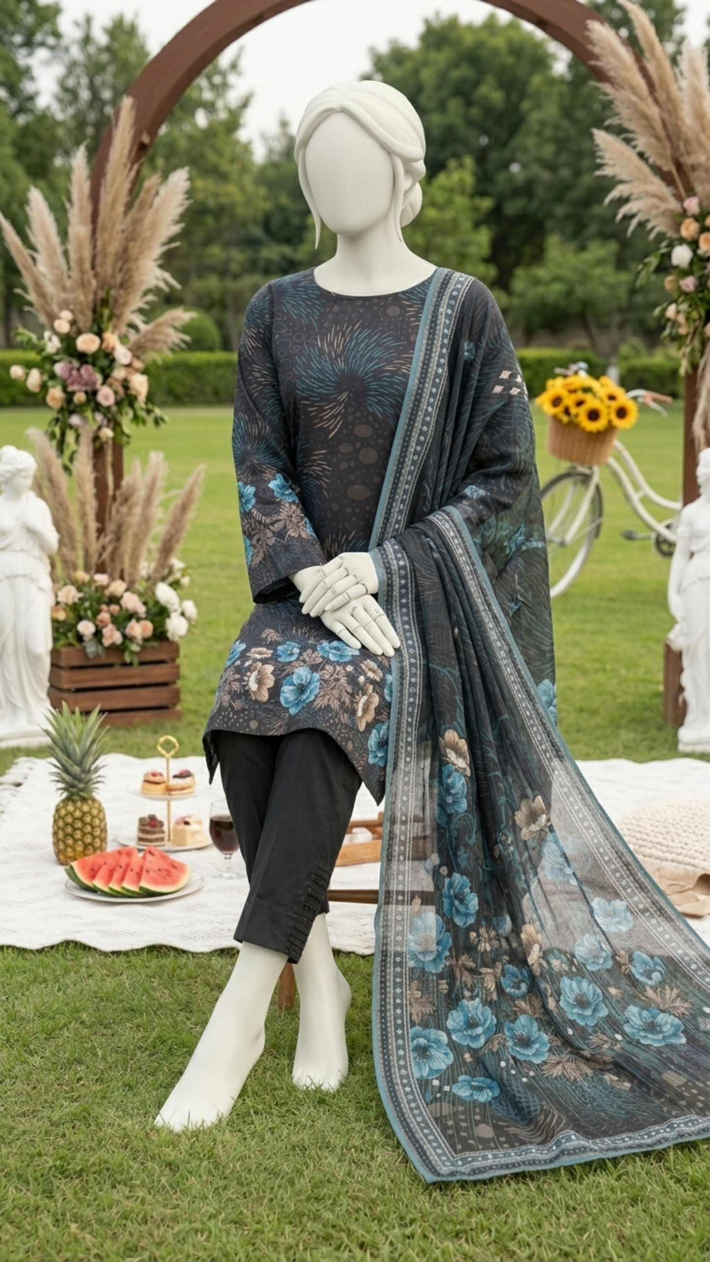 Printed Lawn Unstitched 3 Piece - 12400306