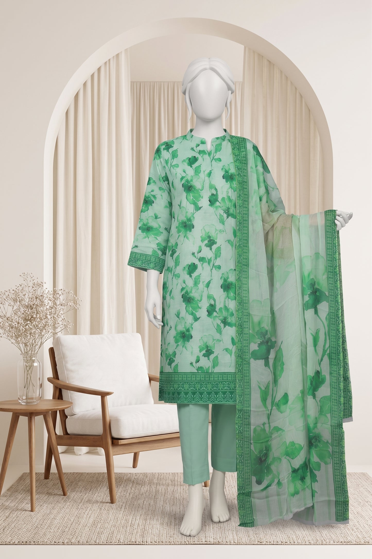 Printed Lawn Unstitched 3 Piece - 12410106
