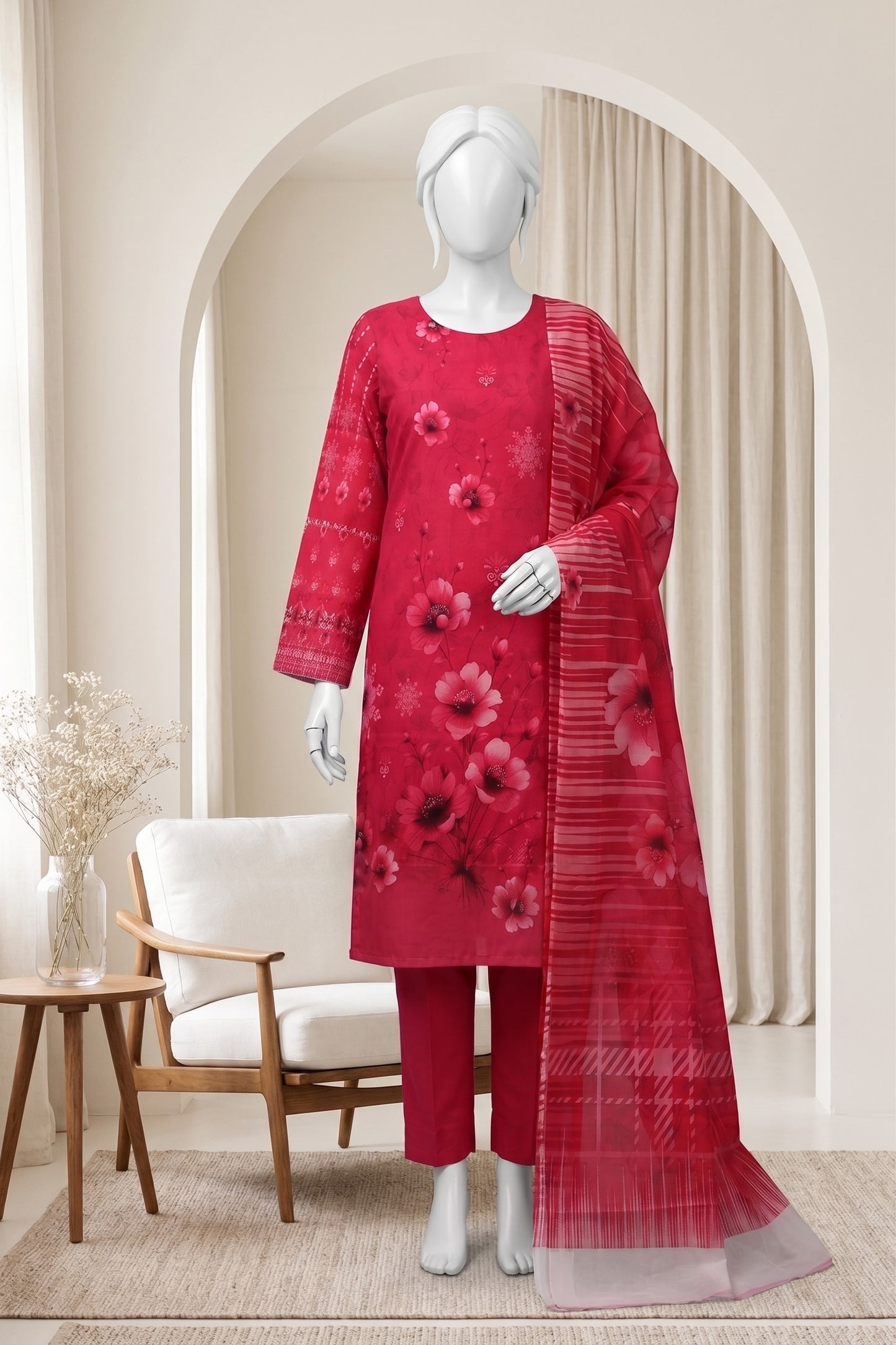 Printed Lawn Unstitched 3 Piece - 124890705