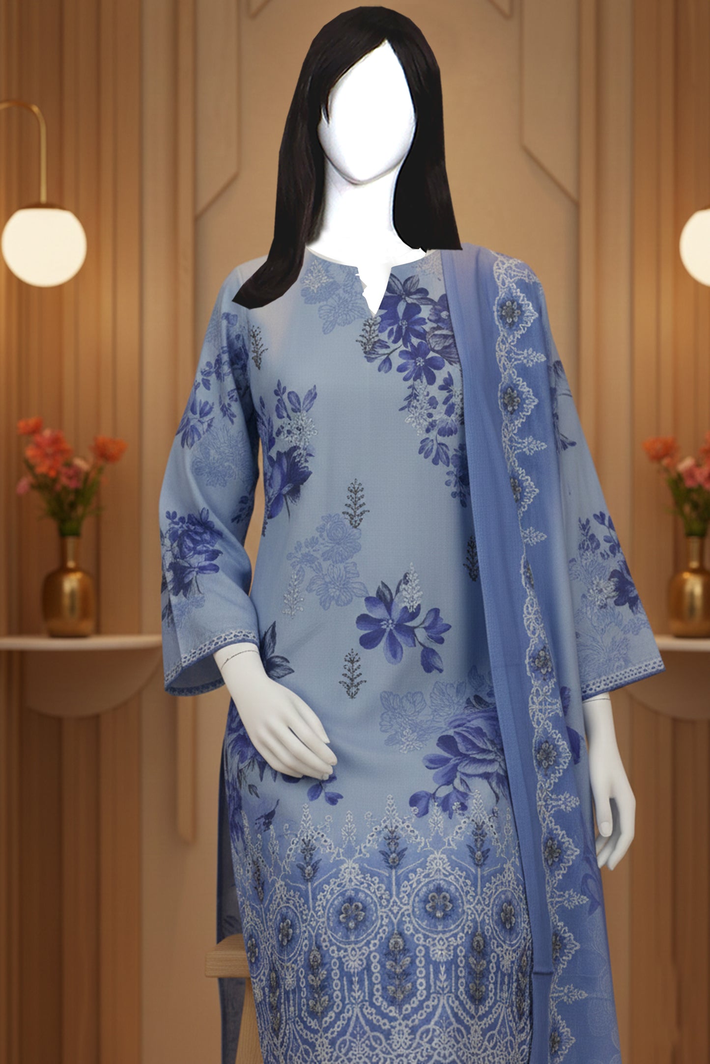 Embroidered Lawn Unstitched 3 Piece - 11250202