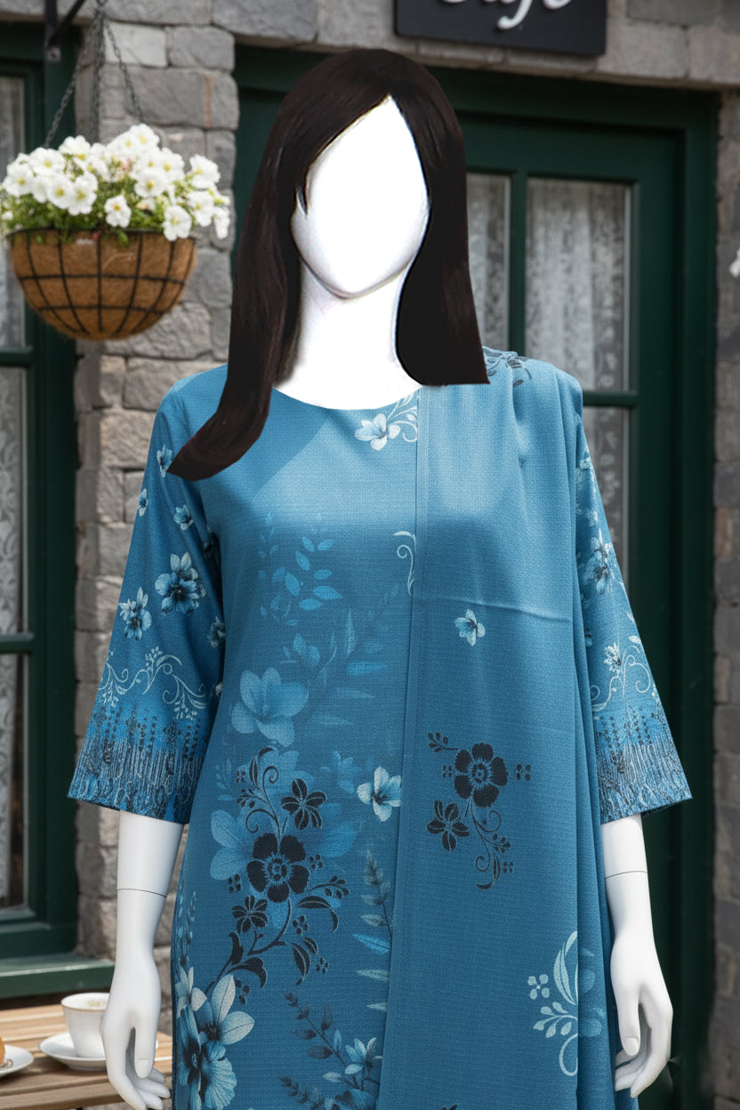 Printed Dhanak Unstitched 3 Piece - 12120112