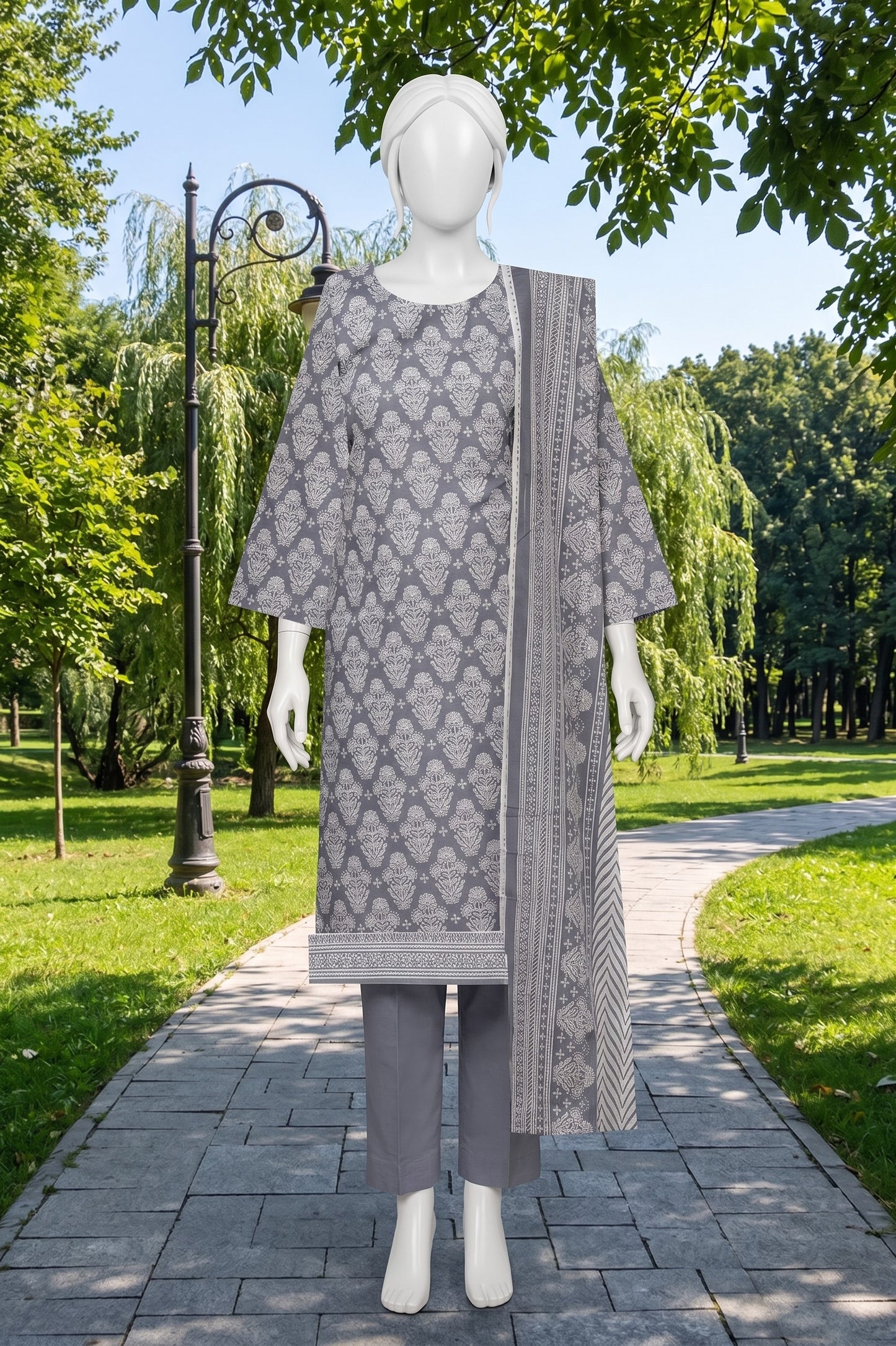 Printed Lawn Unstitched - 12380104