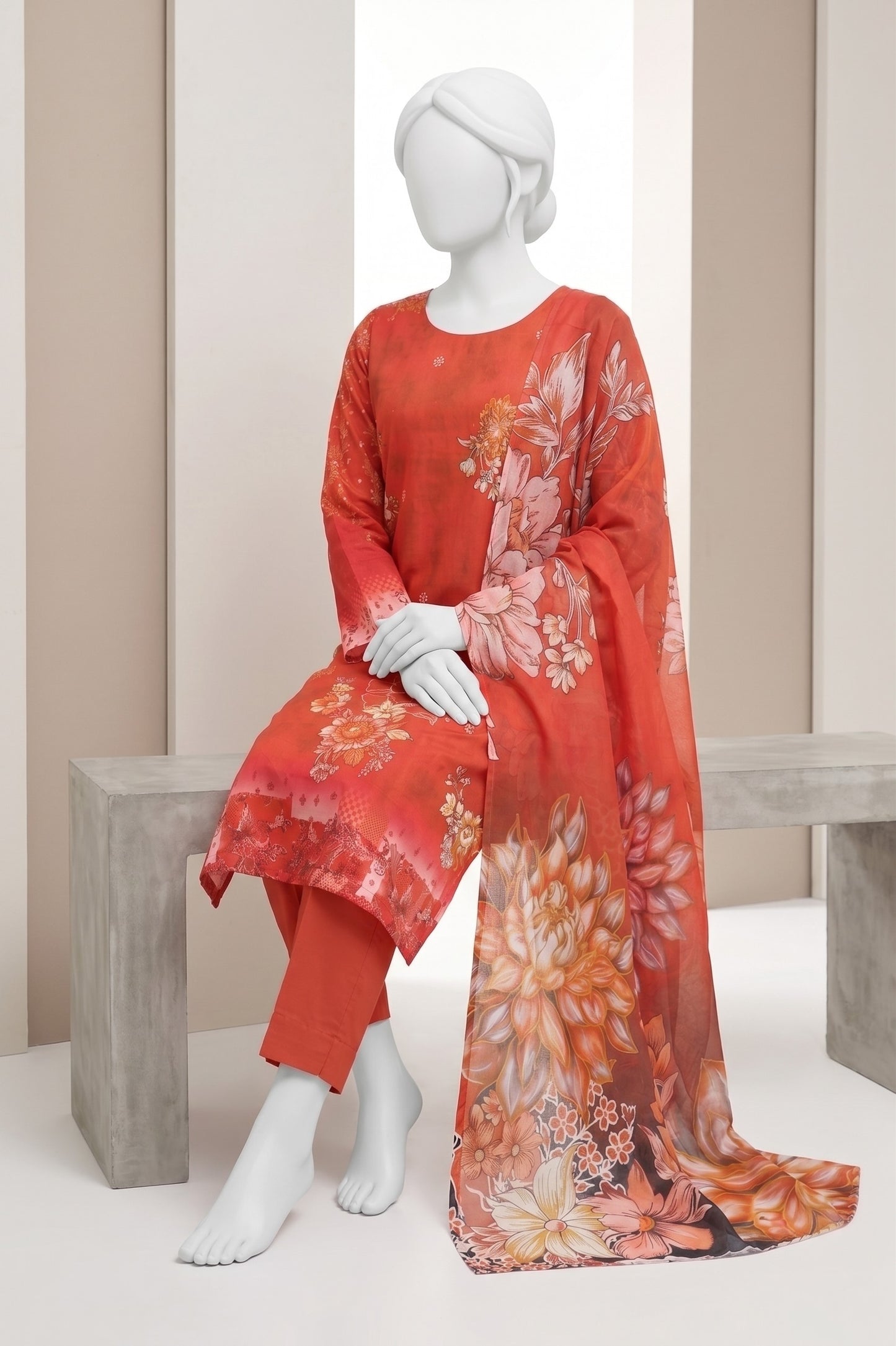 Printed Lawn Unstitched 3 Piece - 12621206